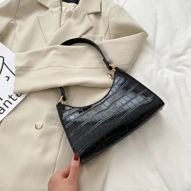 The Luxe Croc Shoulder Bag