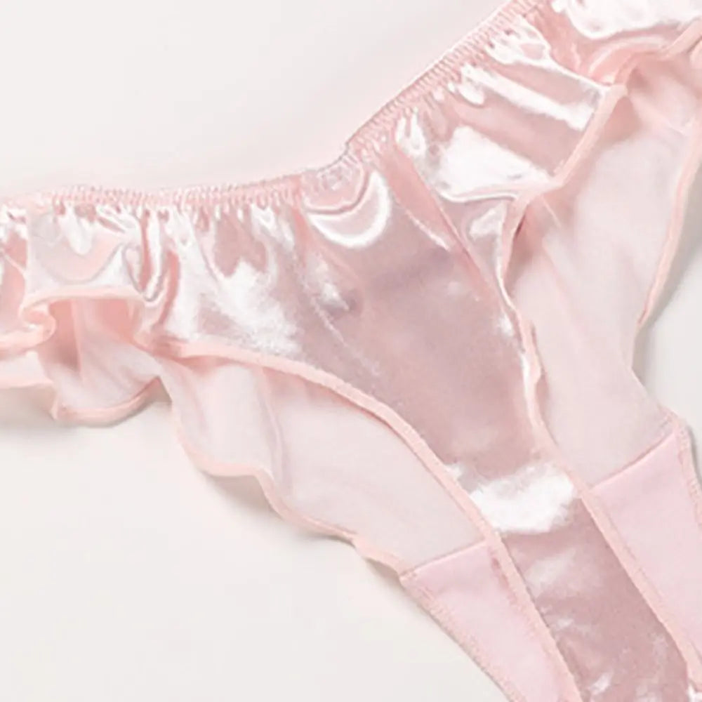 Love Me Satin-Silky Cheeky Thongs